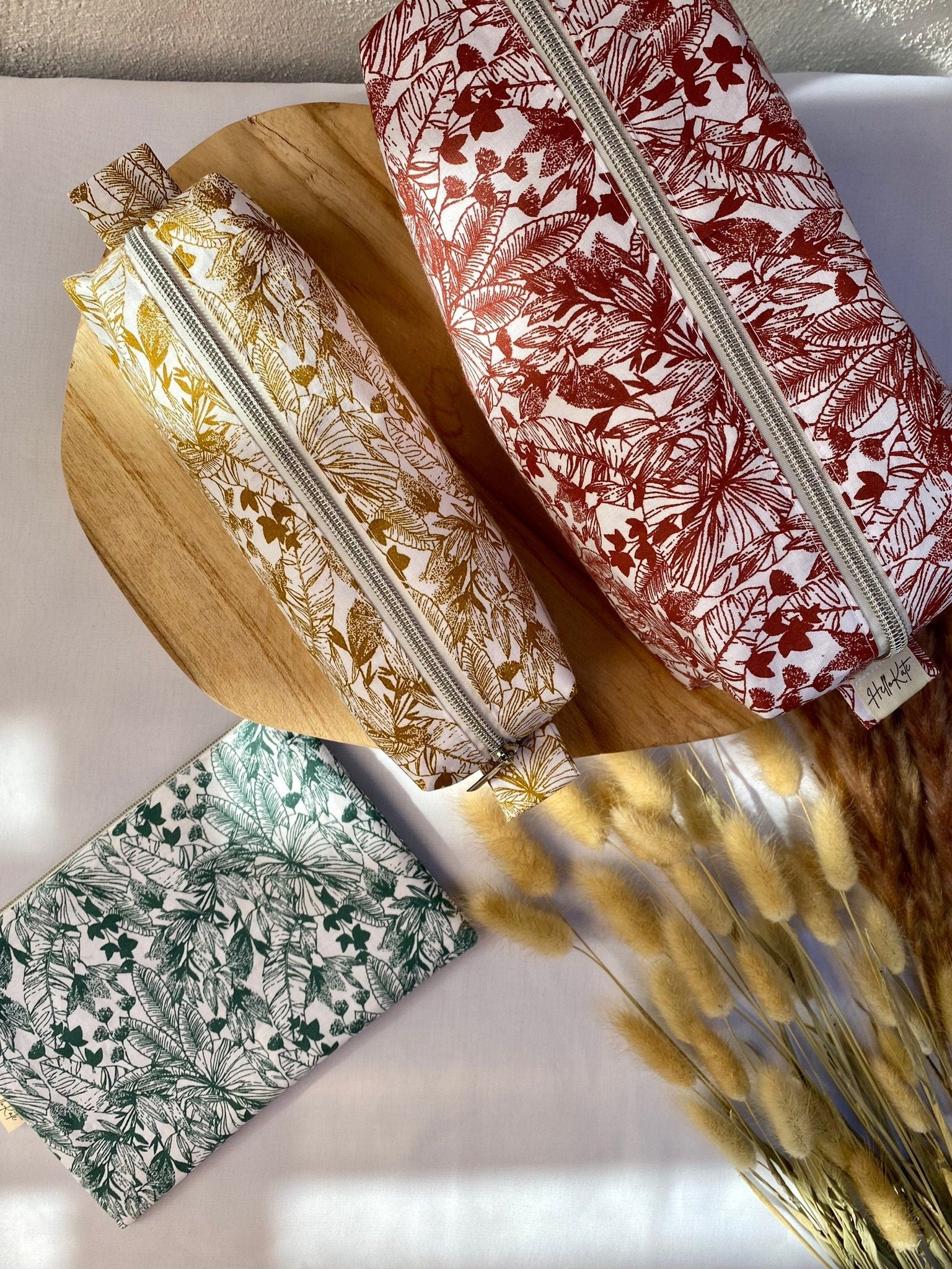 Trousse personnalisée différents formats tissu jungle