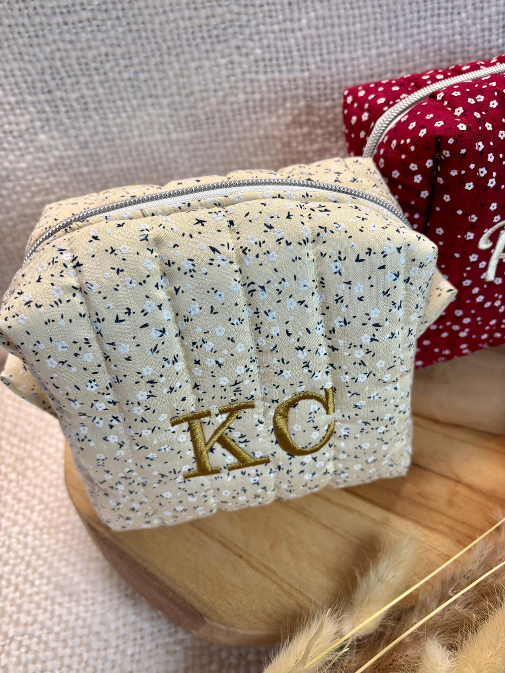 Trousse de toilette personnalisée fleurie
