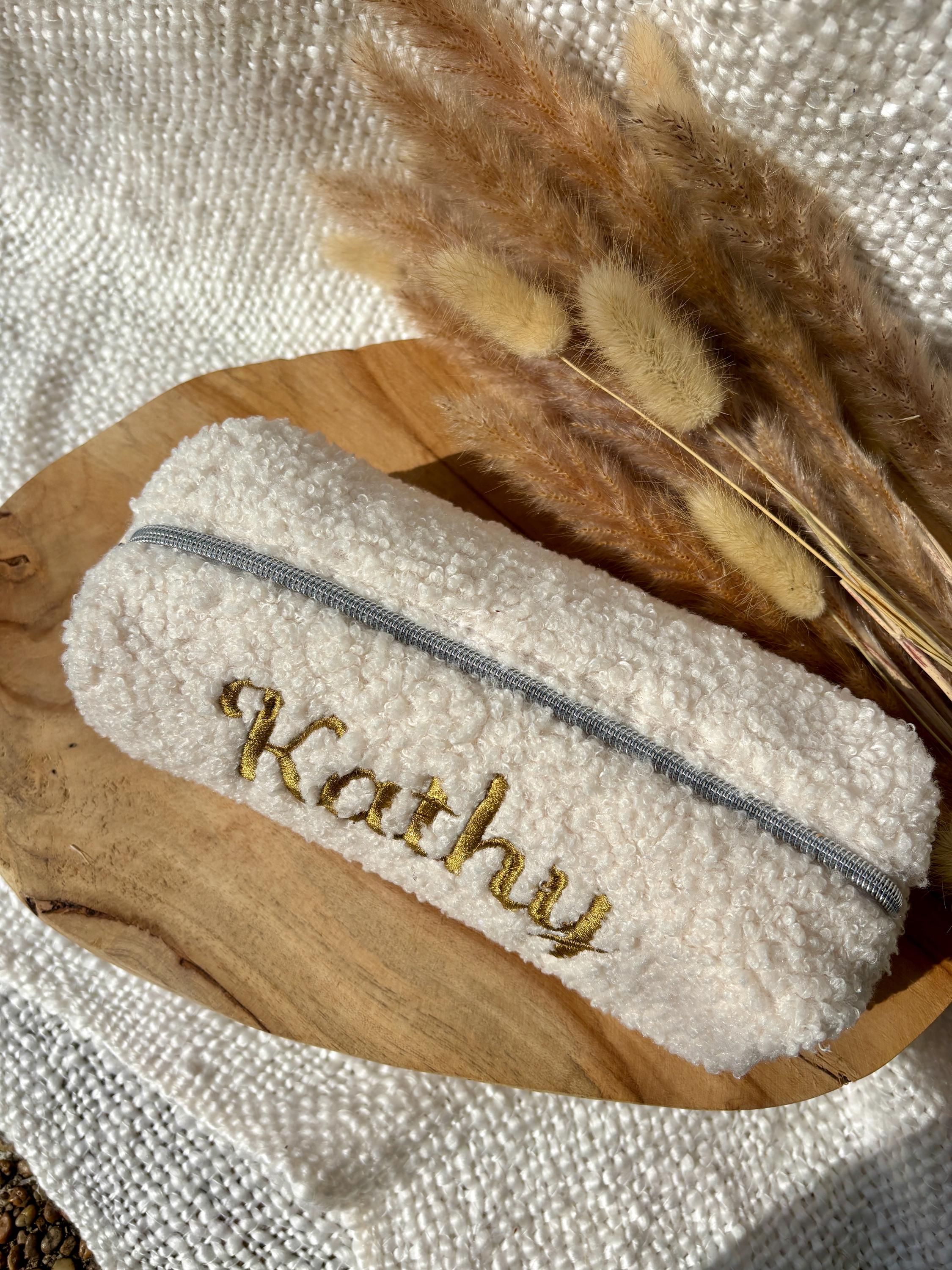 Trousse en Tissu Personnalisée tissus bouclette