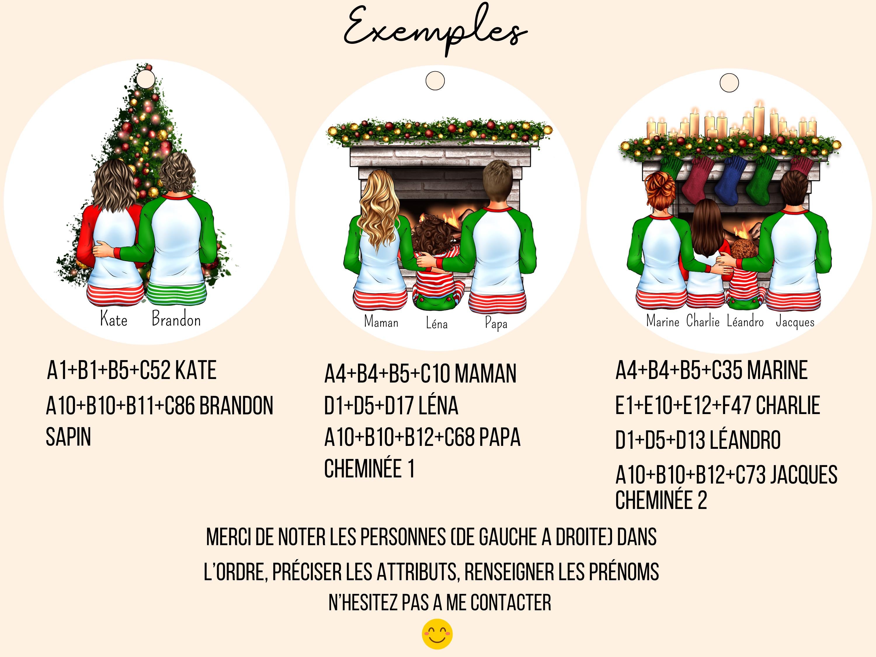 Boule de Noël personnalisé famille