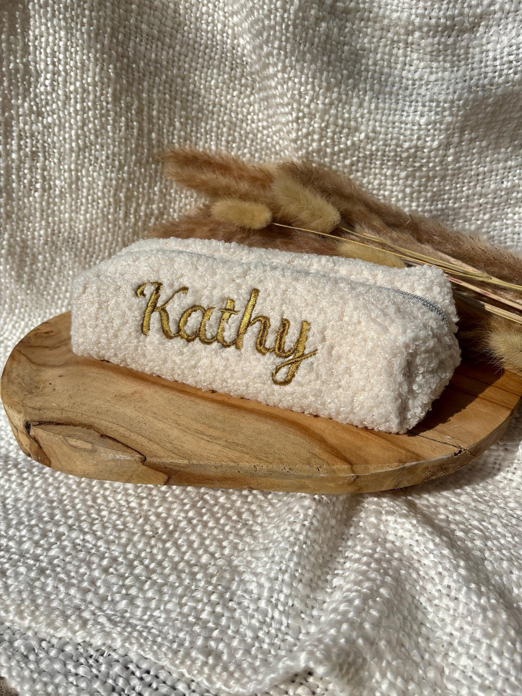 Trousse en Tissu Personnalisée tissus bouclette