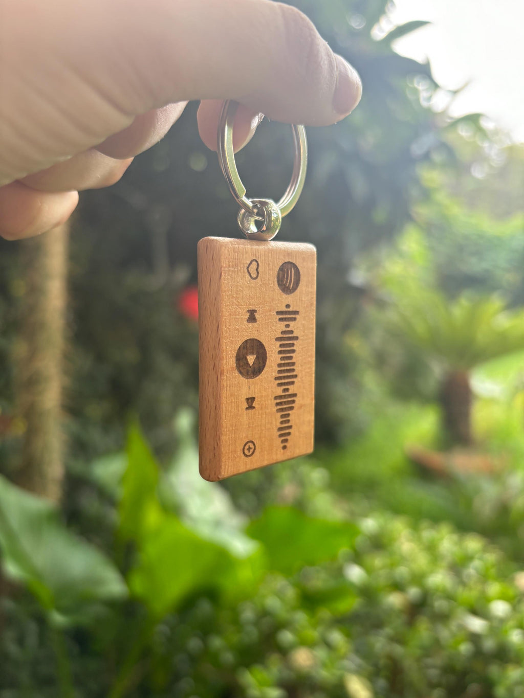 Porte-clé personnalisé en bois Spotify Code