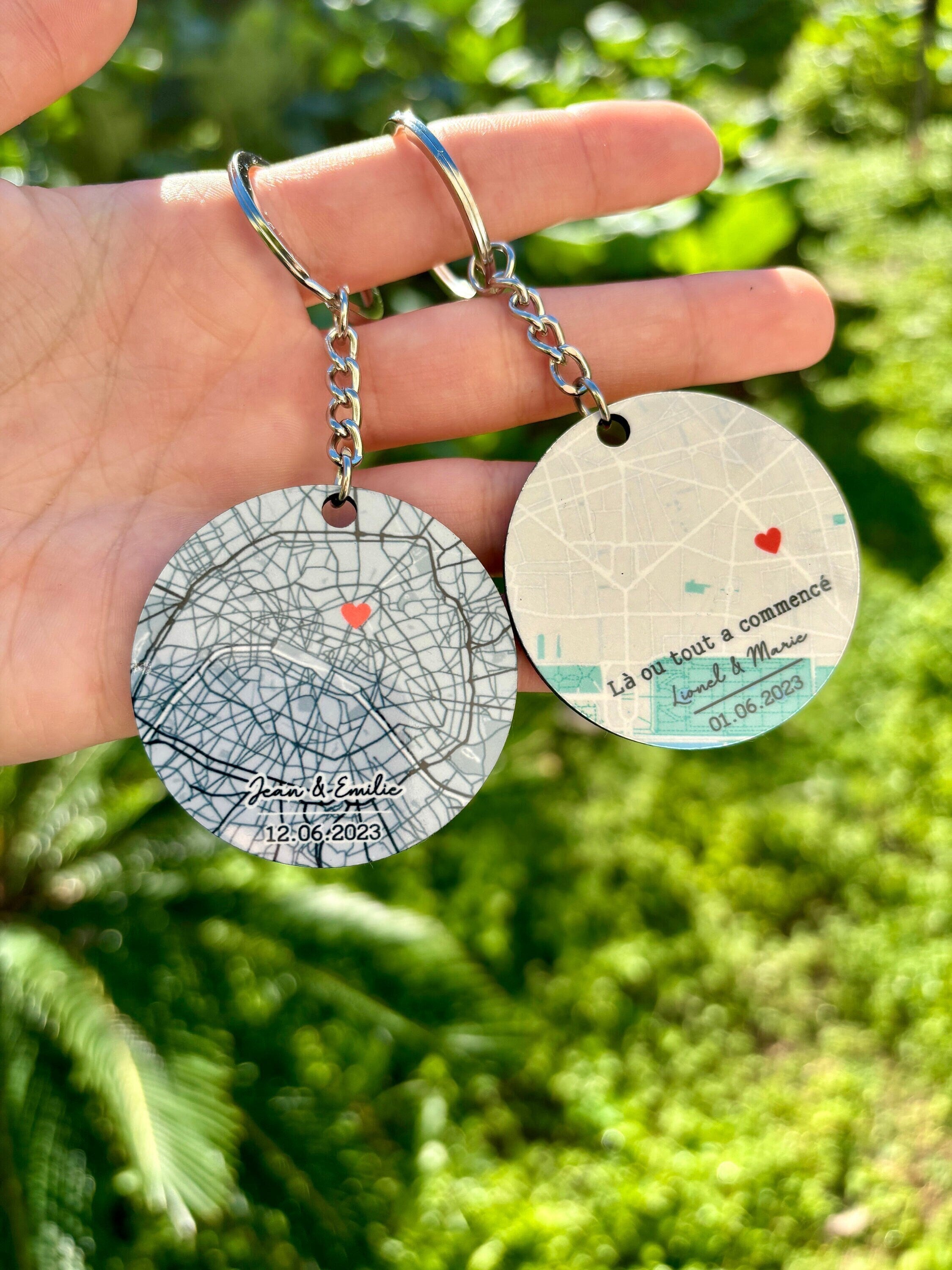 Porte clé personnalisé lieu de rencontre