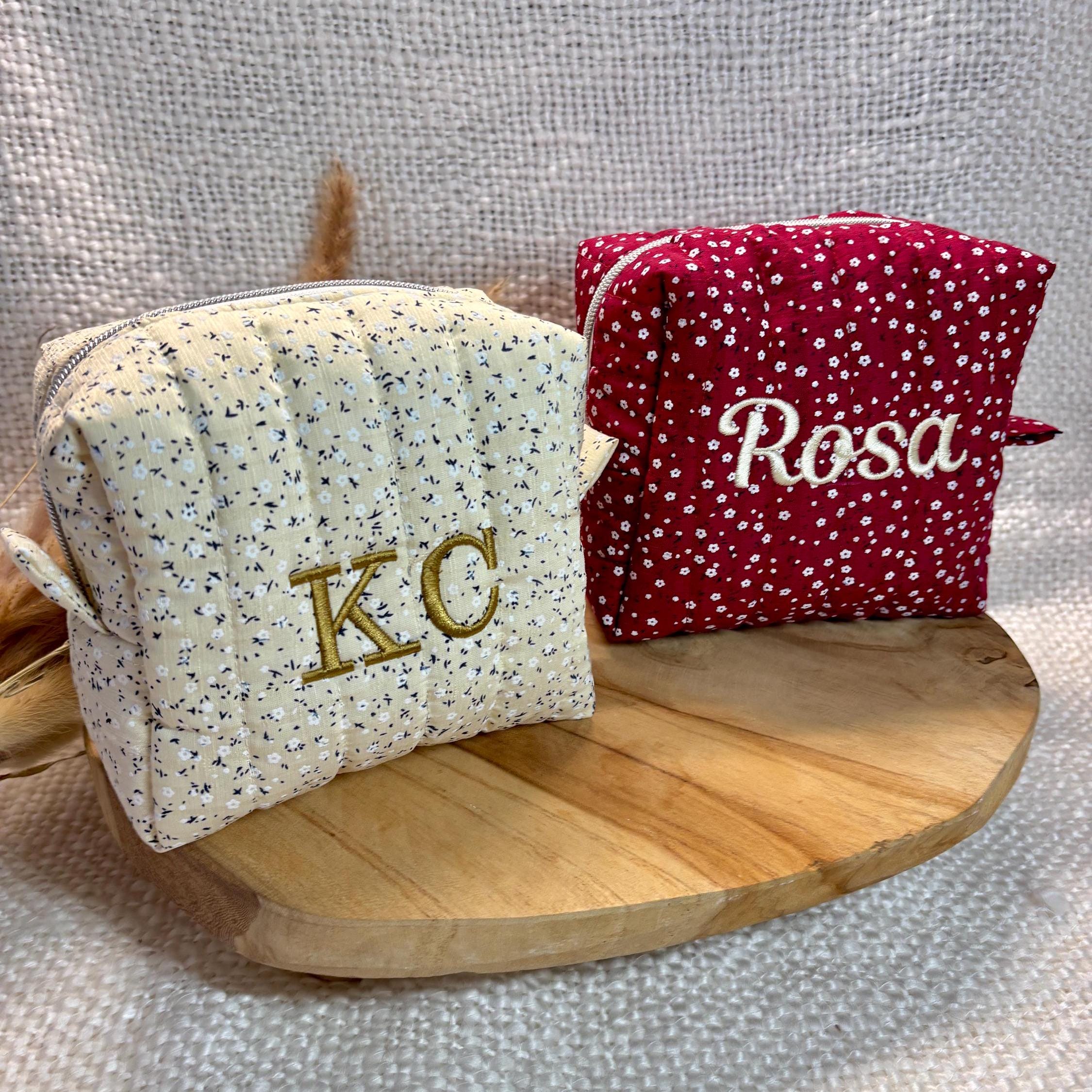 Trousse de toilette personnalisée fleurie