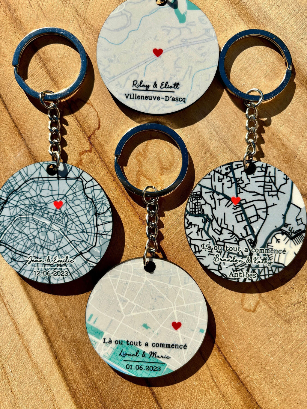 Porte clé personnalisé lieu de rencontre