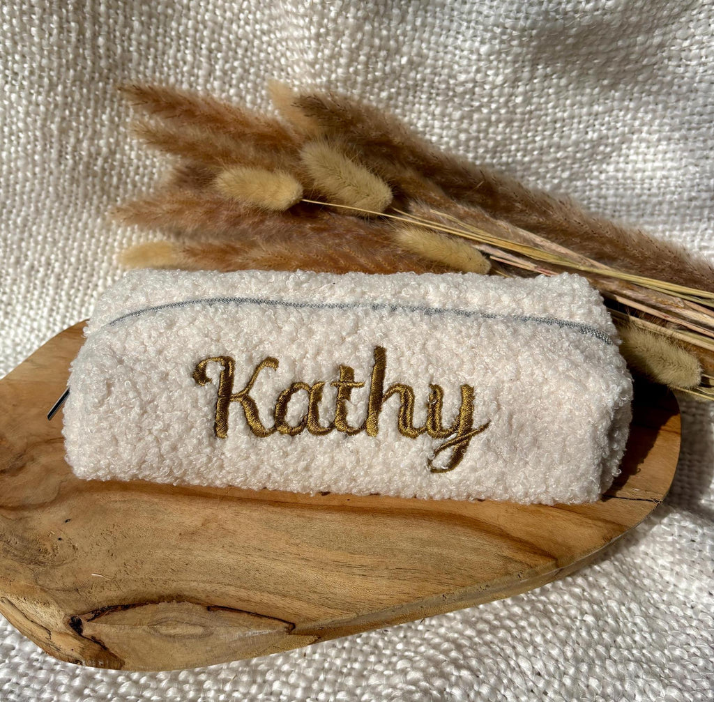 Trousse en Tissu Personnalisée tissus bouclette