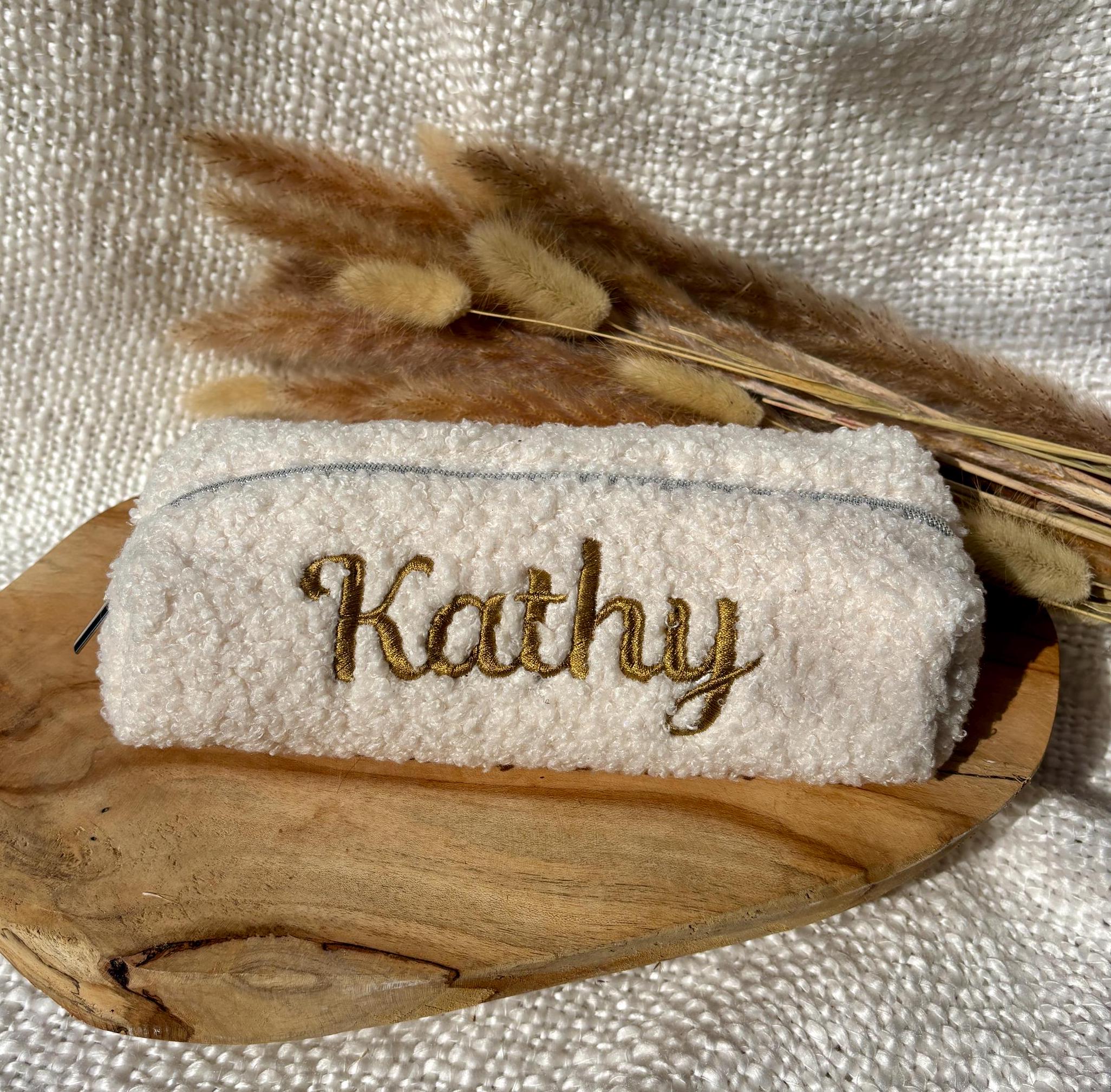 Trousse en Tissu Personnalisée tissus bouclette