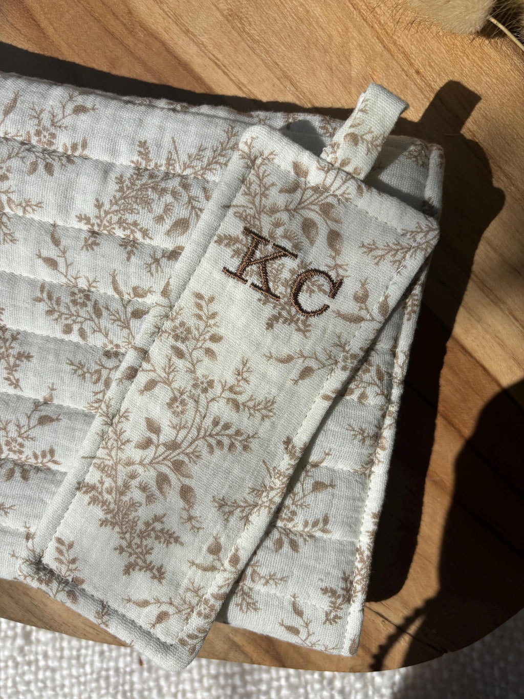 Pochette livre ou liseuse molletonnée en double gaze de coton