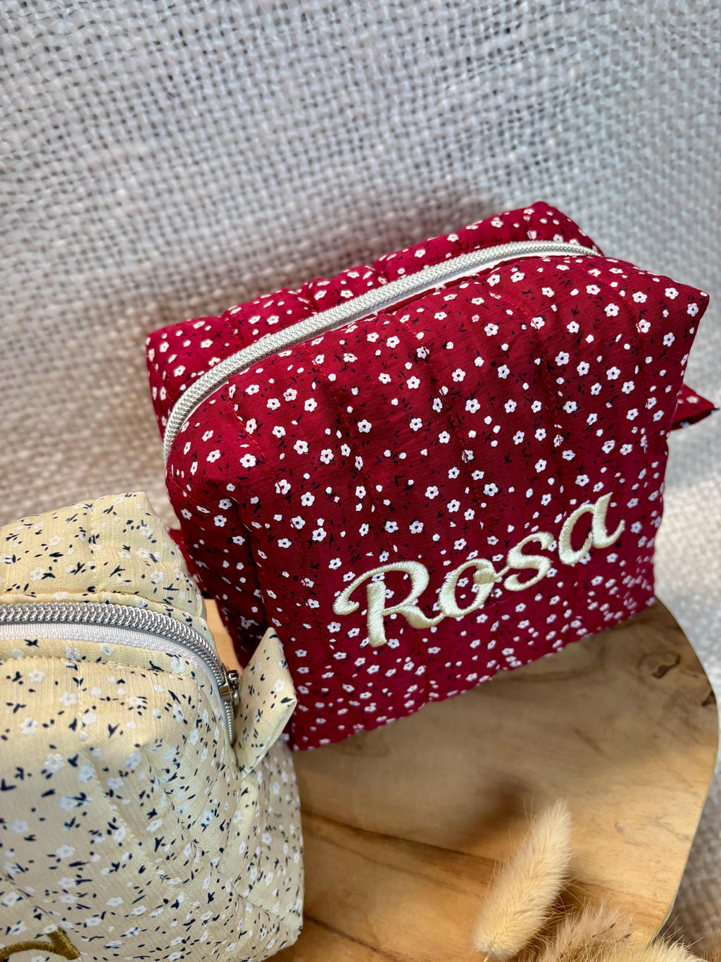 Trousse de toilette personnalisée fleurie