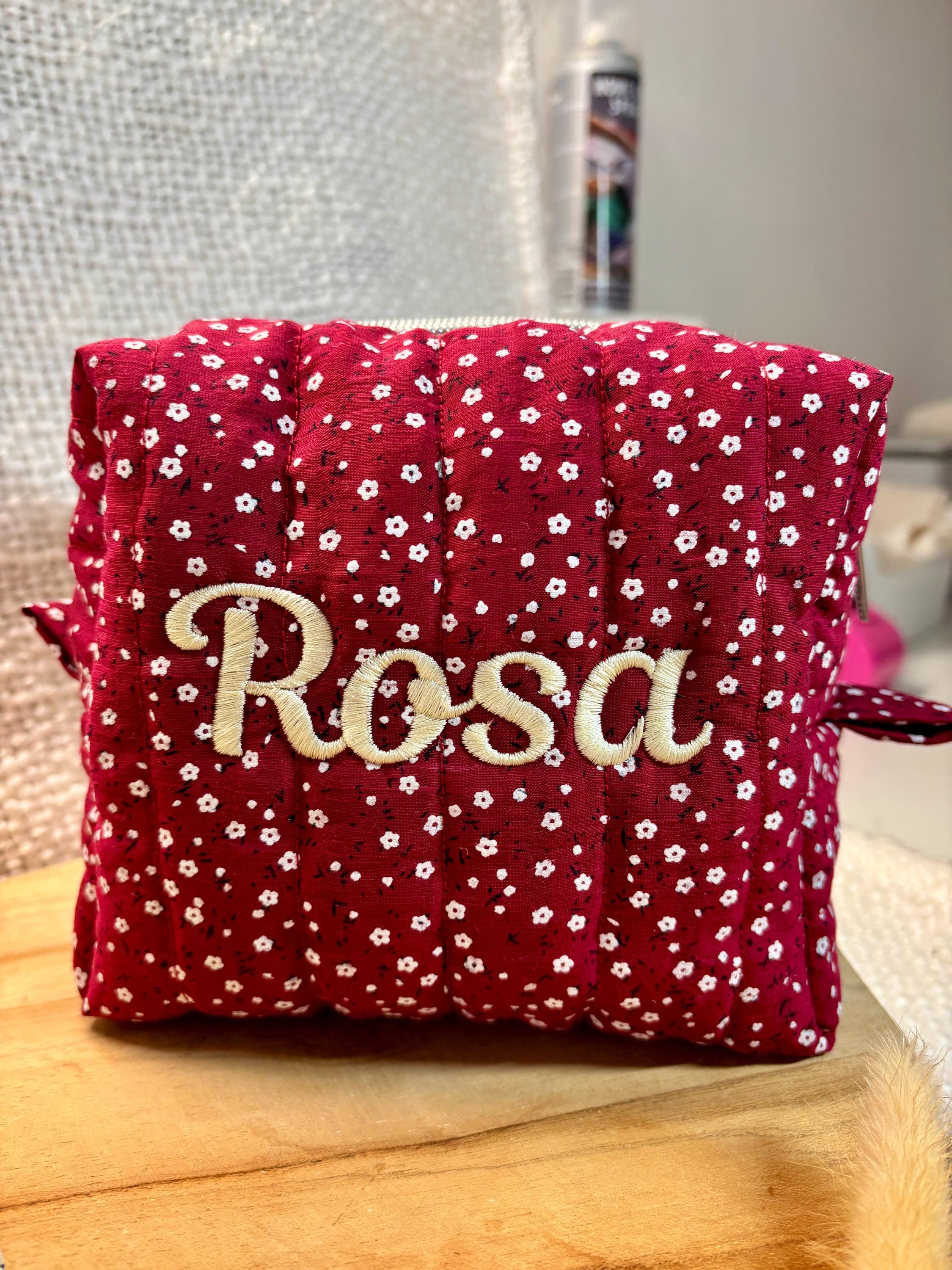 Trousse de toilette personnalisée fleurie