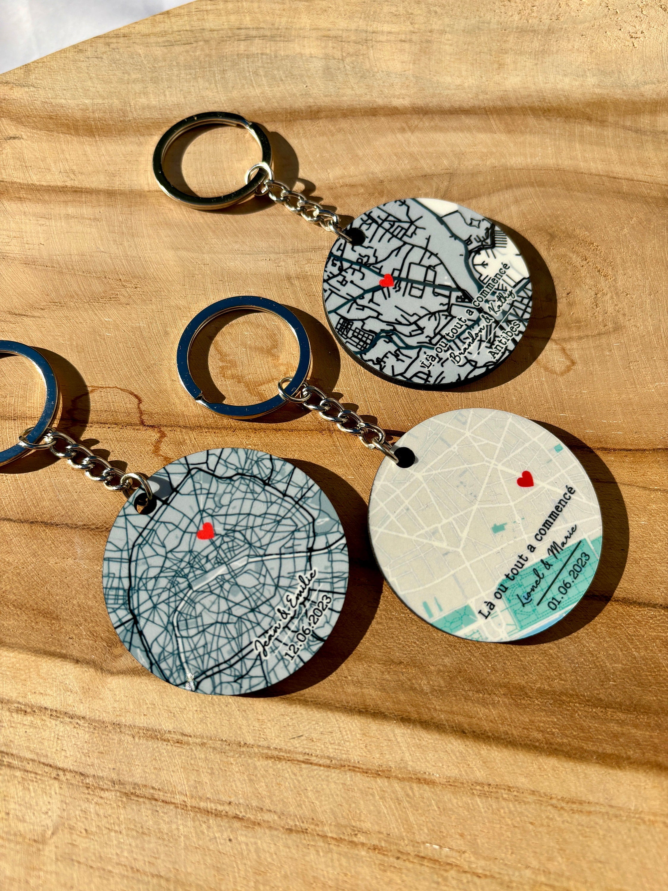 Porte clé personnalisé lieu de rencontre