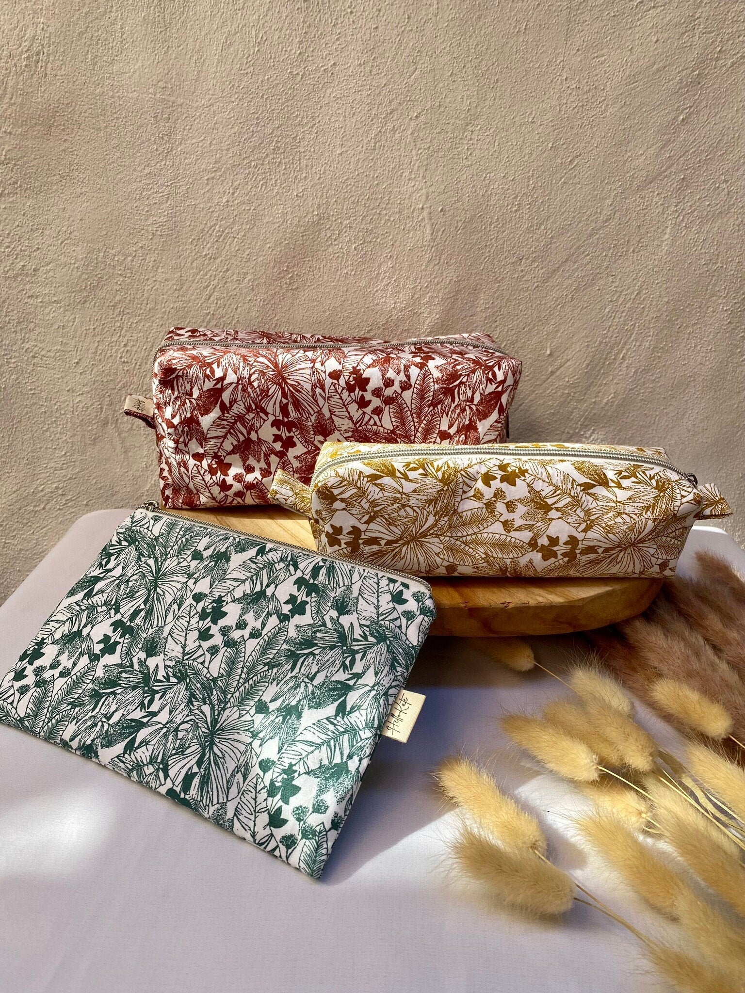 Trousse personnalisée différents formats tissu jungle