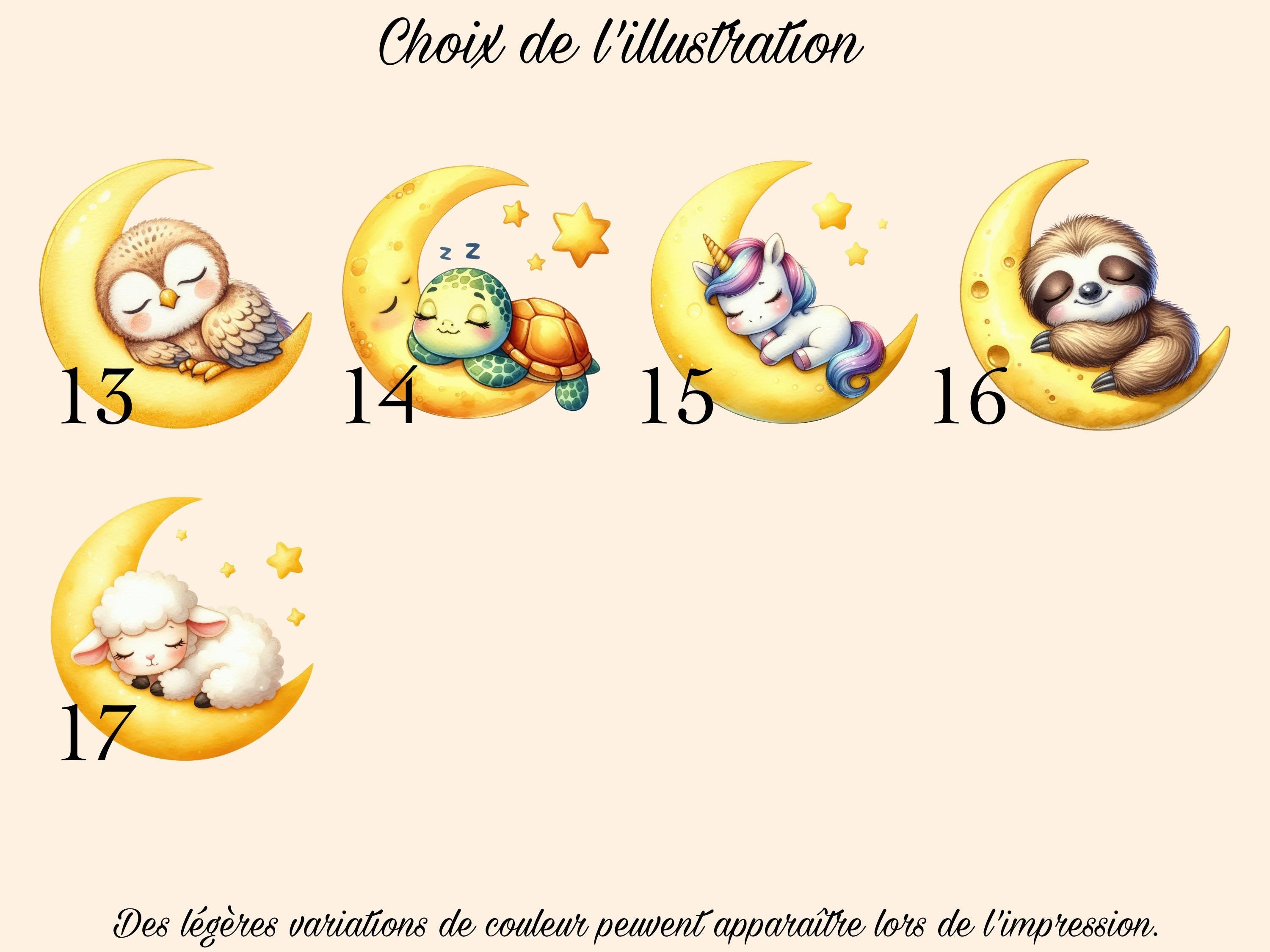 Pochette personnalisé avec animaux et lune