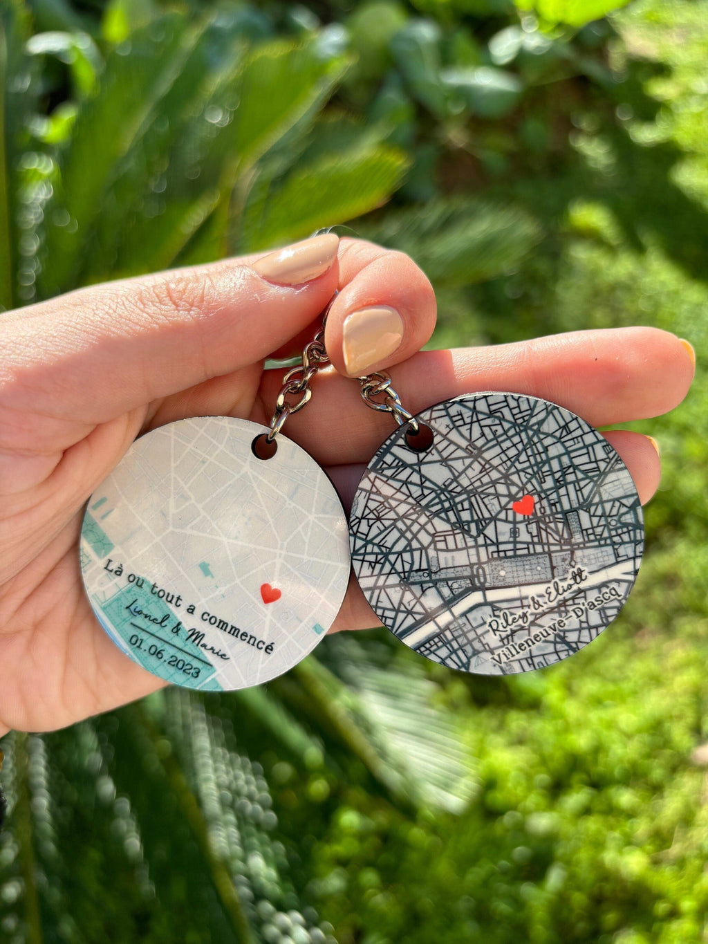 Porte clé personnalisé lieu de rencontre