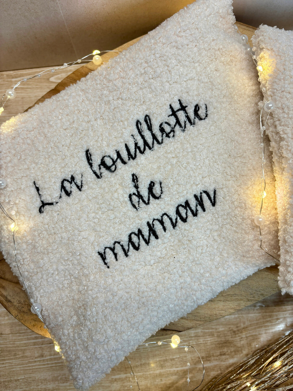 Bouillotte sèche personnalisée en tissu bouclette