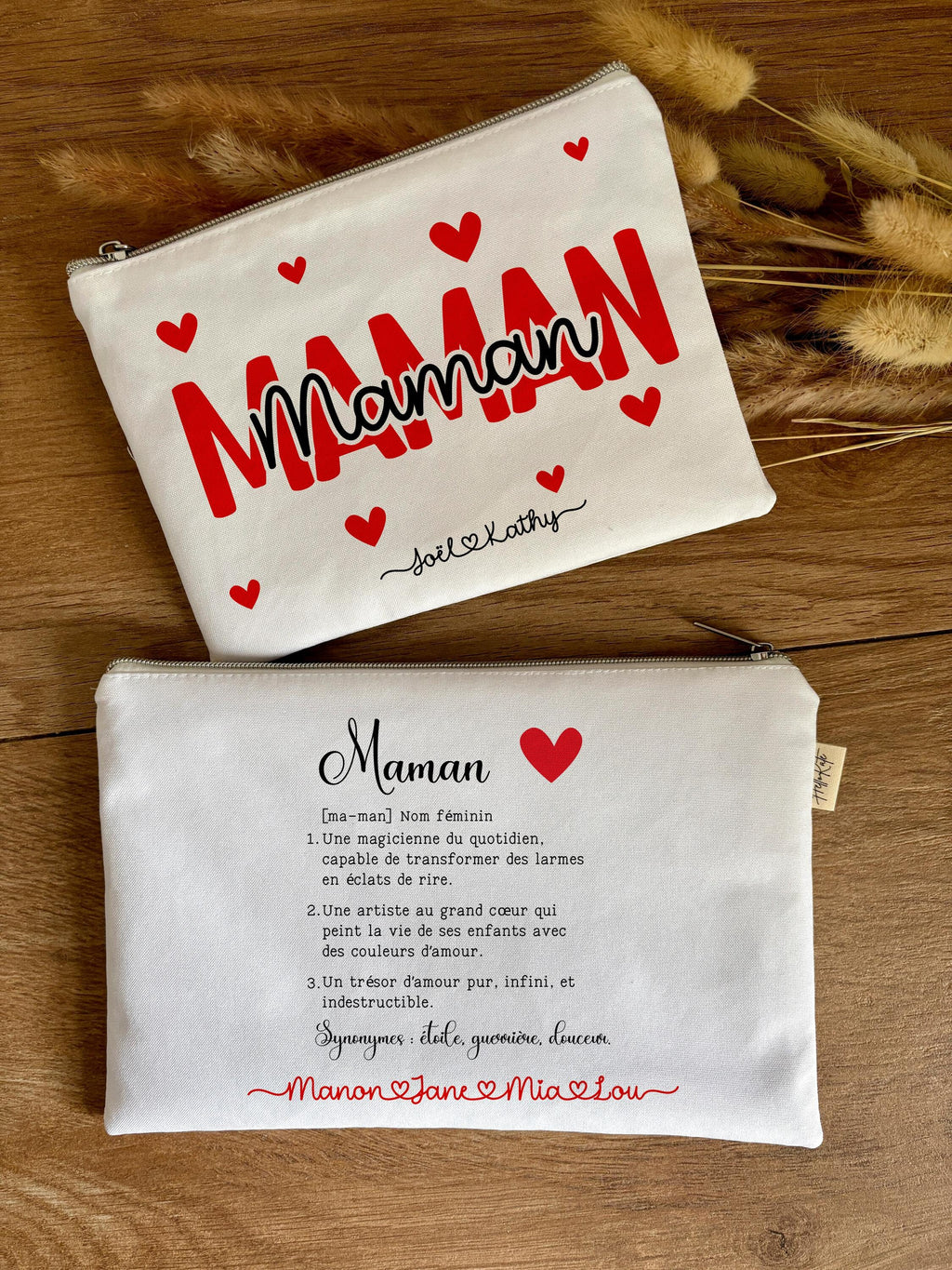 Pochette personnalisé Maman et prénom enfant