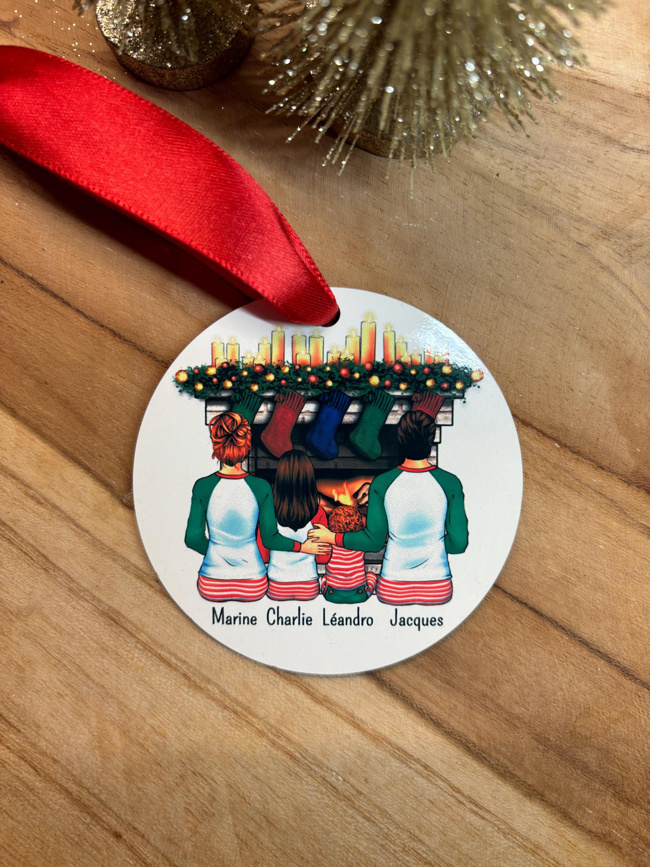 Boule de Noël personnalisé famille