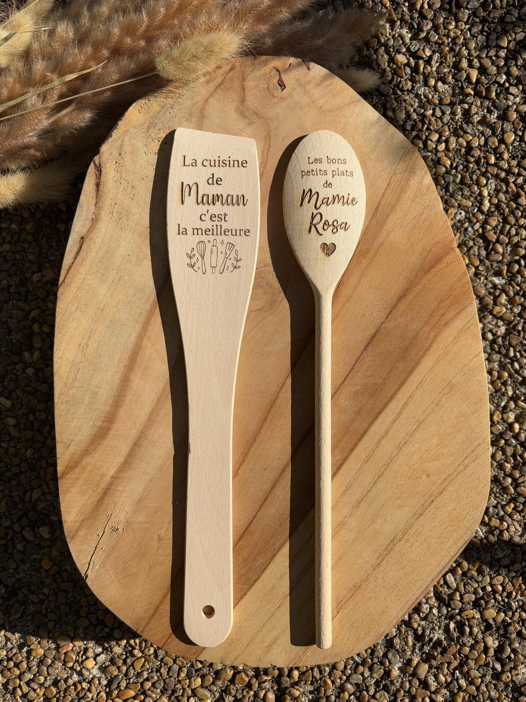 Cuillère en bois personnalisé spatule en bois personnalisé