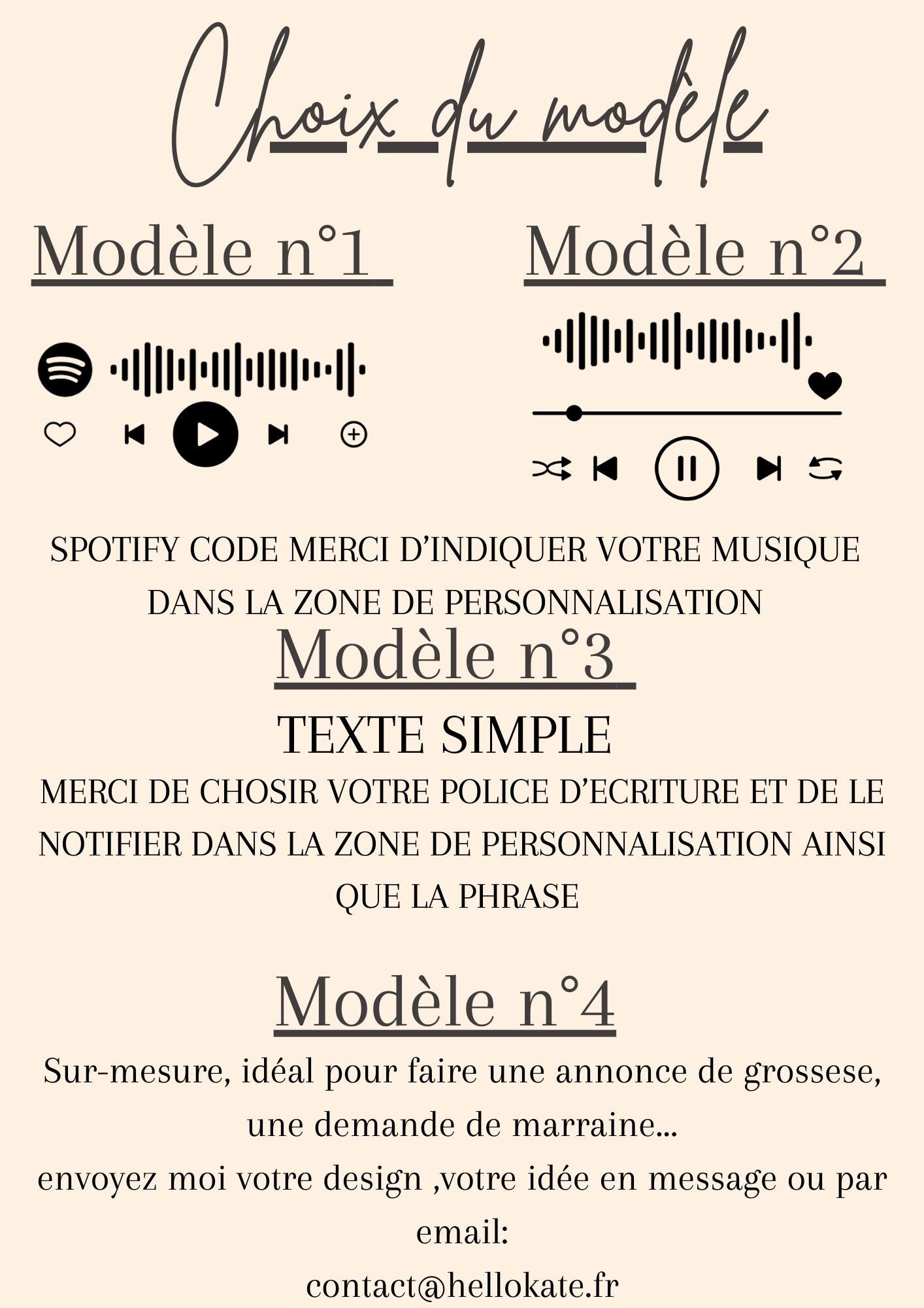 Porte-clé personnalisé en bois Spotify Code