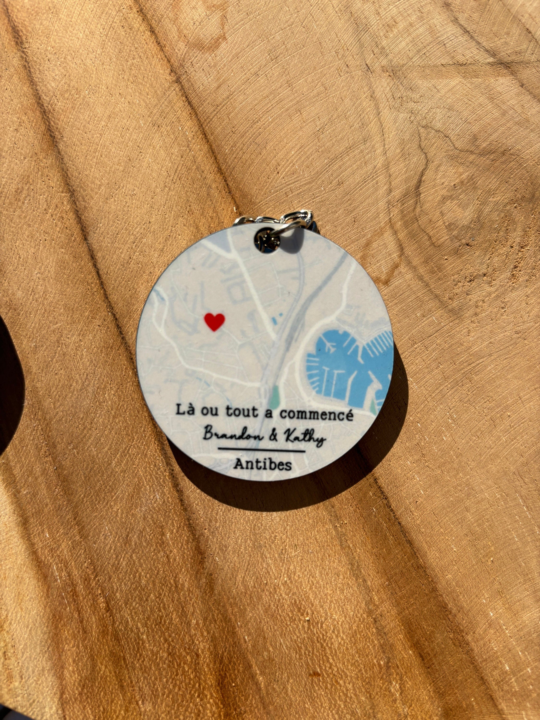 Porte clé personnalisé lieu de rencontre