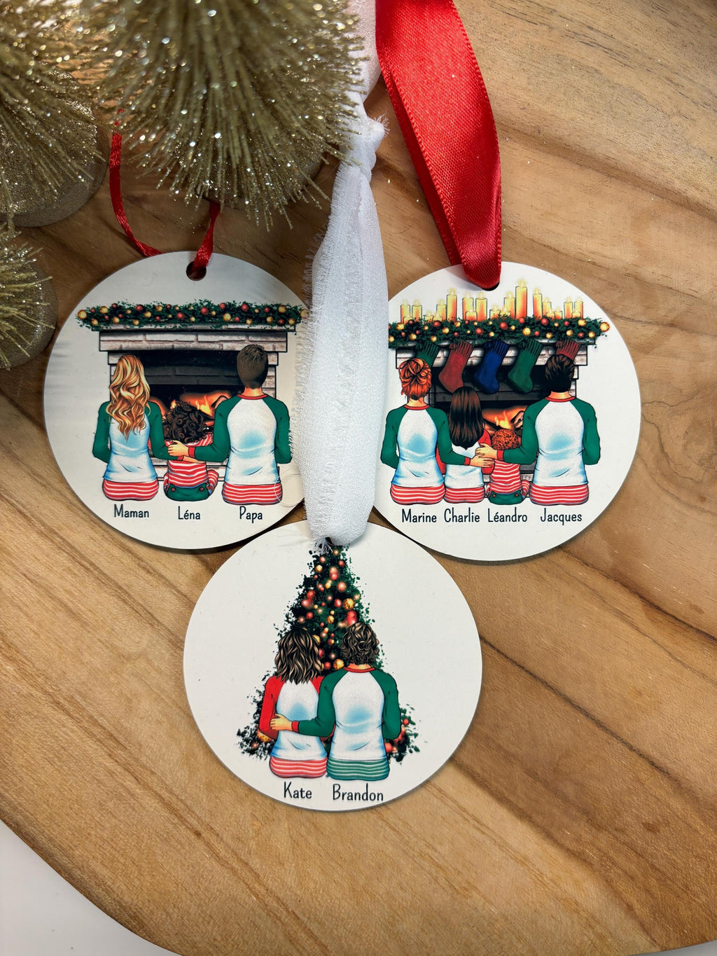 Boule de Noël personnalisé famille