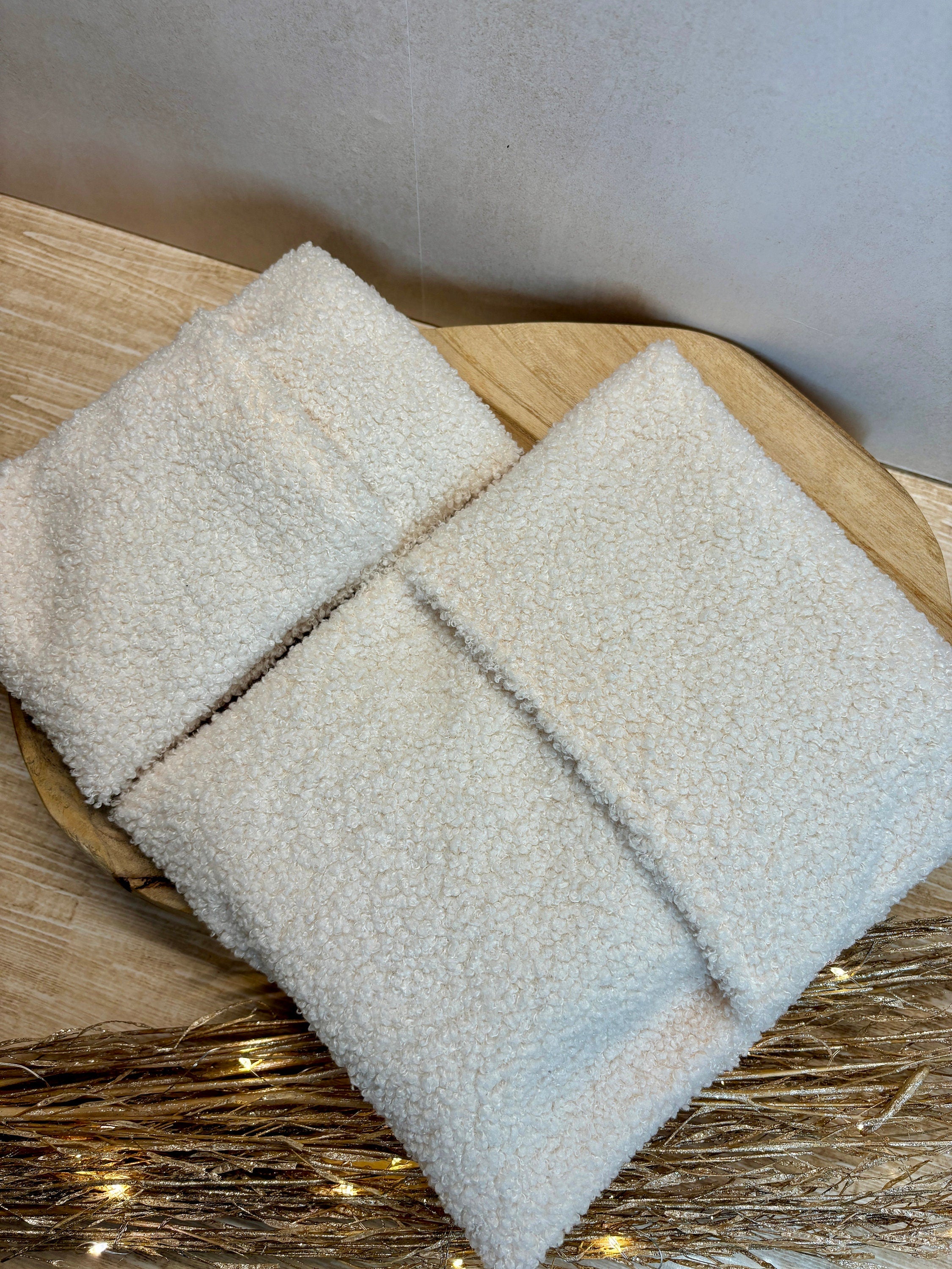 Bouillotte sèche personnalisée en tissu bouclette