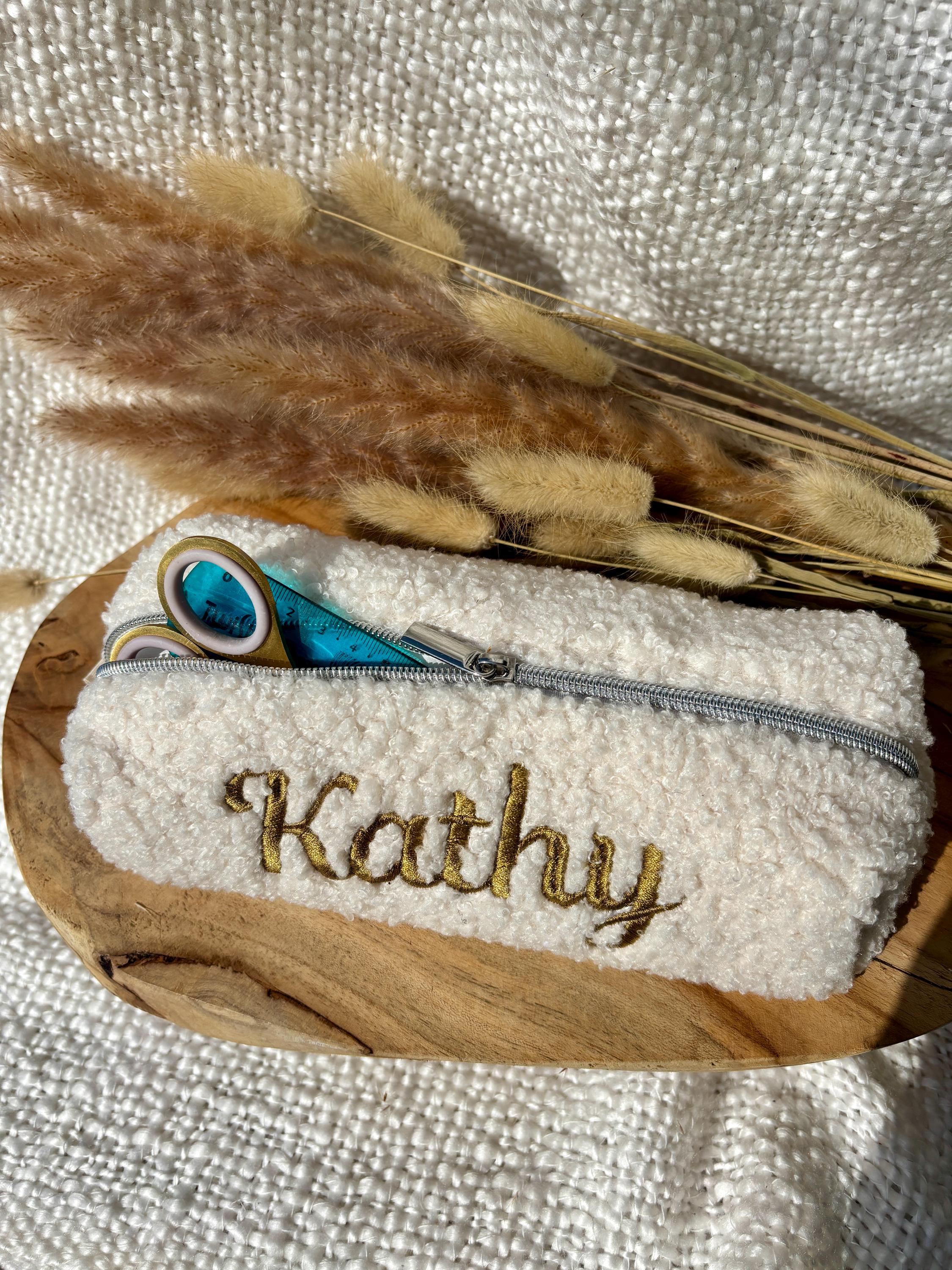 Trousse en Tissu Personnalisée tissus bouclette