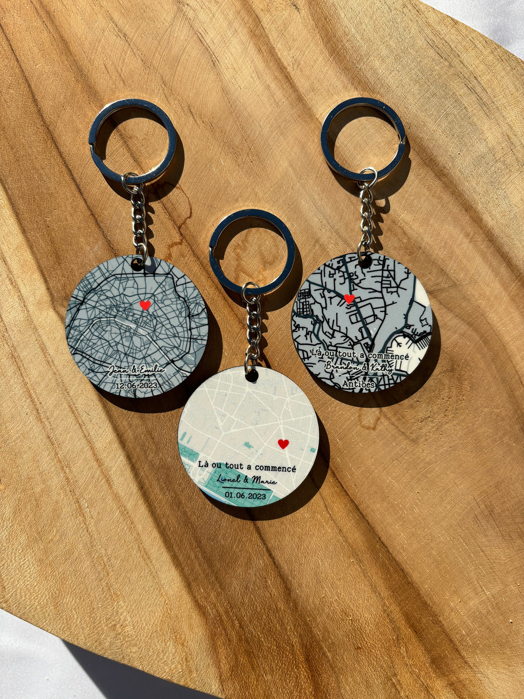Porte clé personnalisé lieu de rencontre