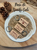 Porte-clé personnalisé en bois Spotify Code