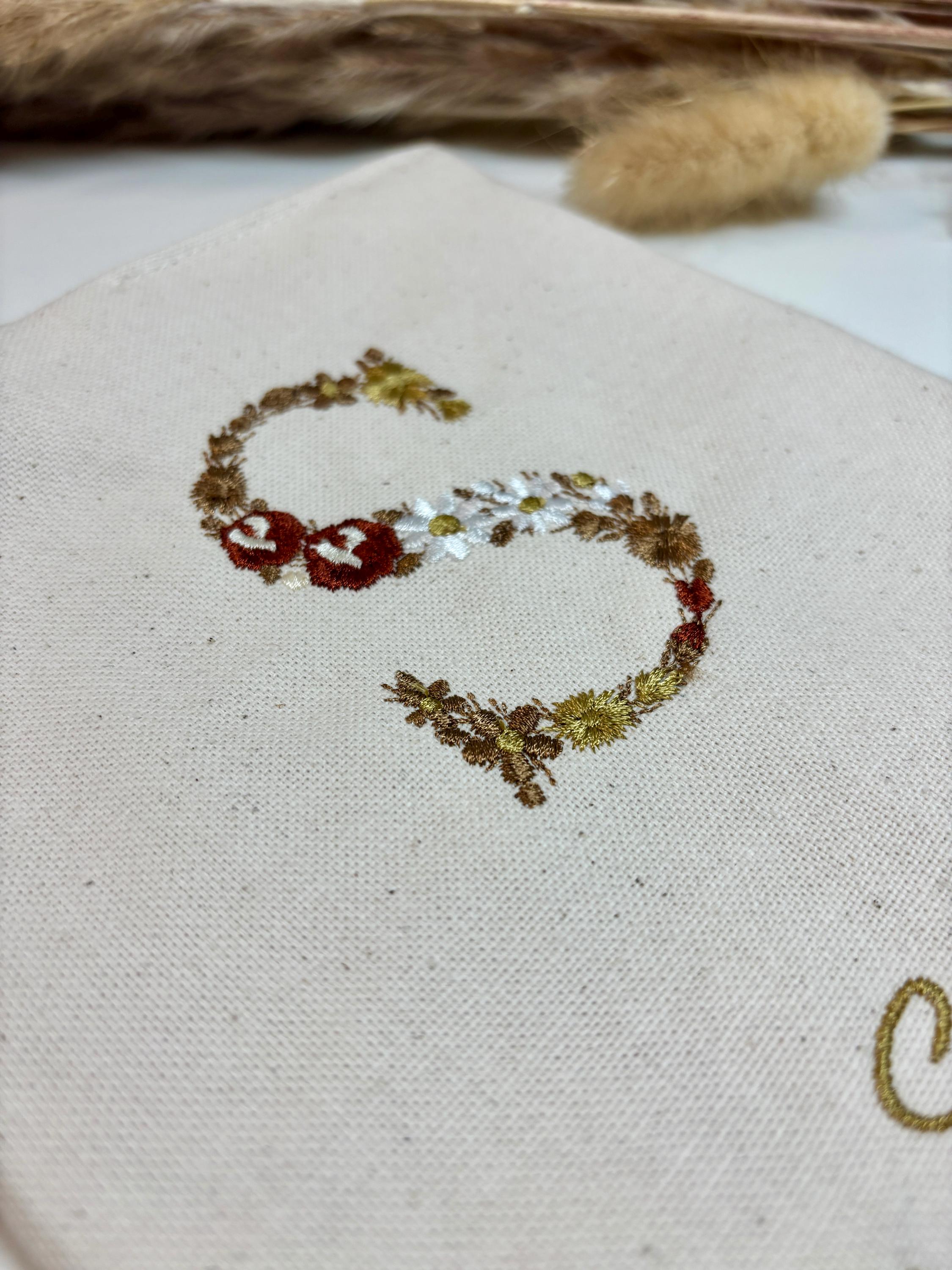 Protège carnet de santé personnalisé brodé