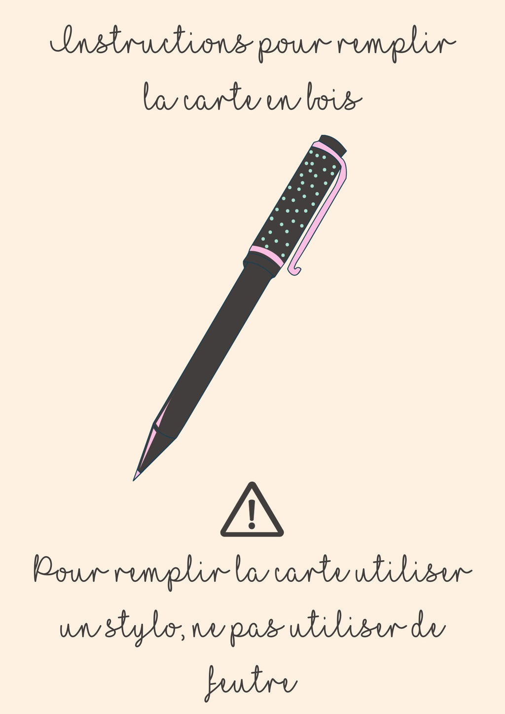 Carte de naissance à remplir