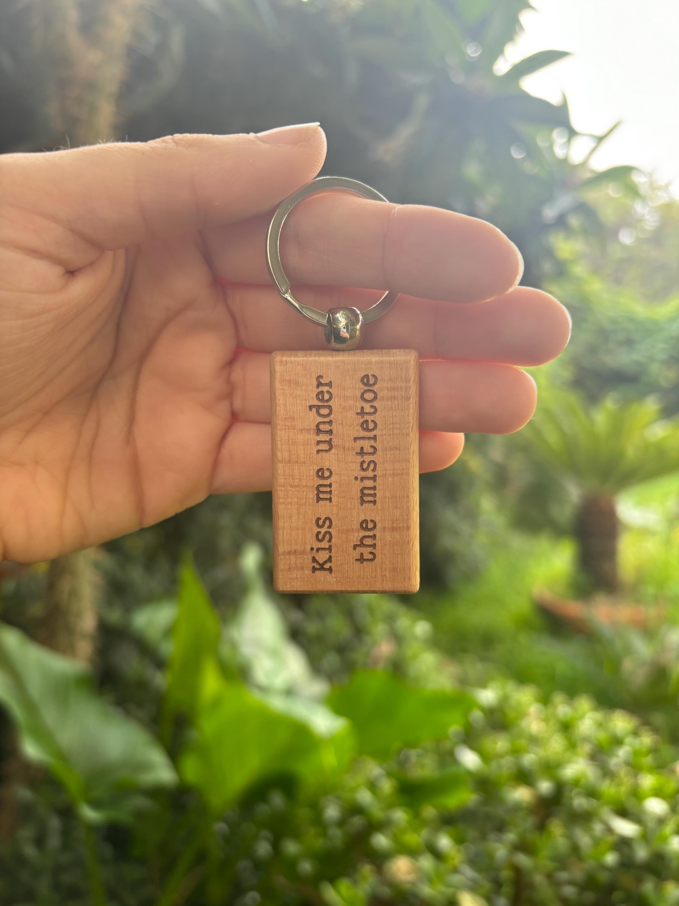 Porte-clé personnalisé en bois Spotify Code