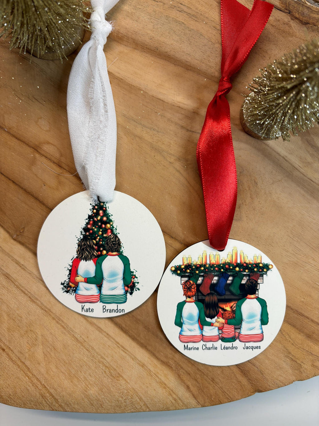 Boule de Noël personnalisé famille