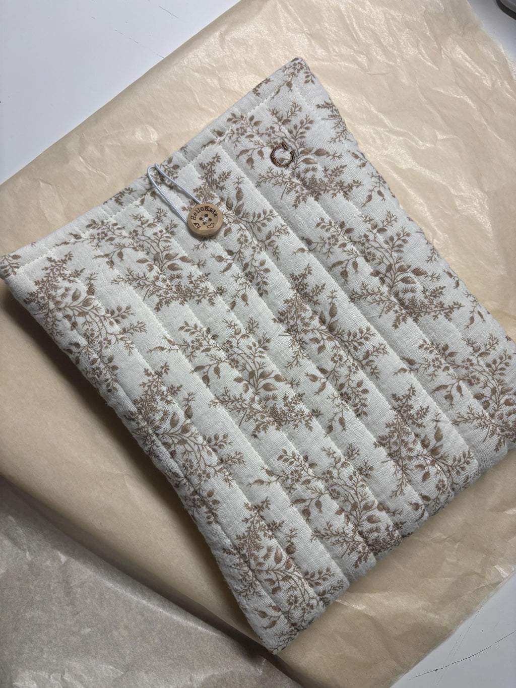 Pochette livre ou liseuse molletonnée en double gaze de coton
