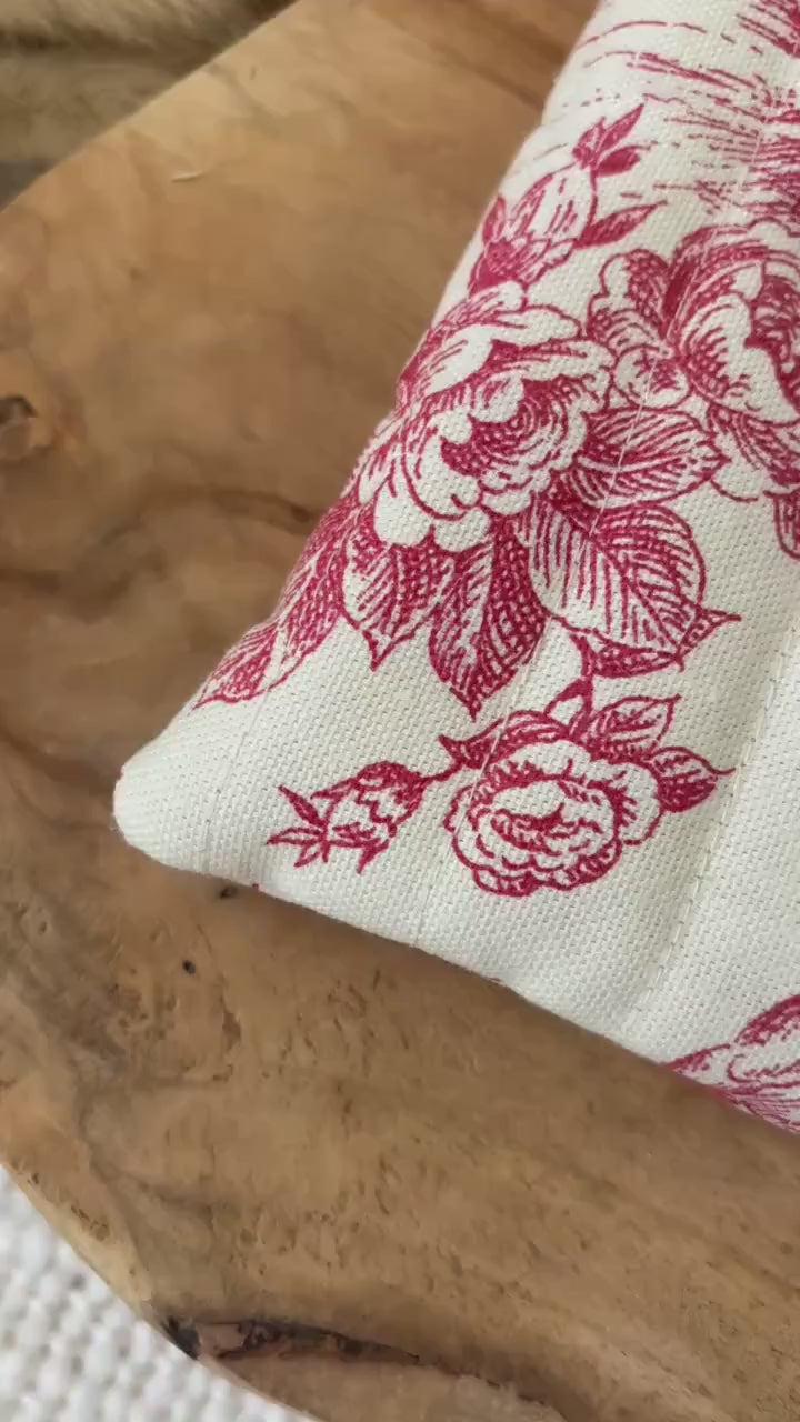 Pochette livre ou liseuse molletonnée en toile de jouy marque page personnalisé format poche ou broché, protège livre, étui kindle
